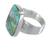 Silver Turquoise And Opal Southwest Jewelry Ring Size 6-3/4 AX83296